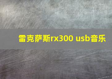 雷克萨斯rx300 usb音乐